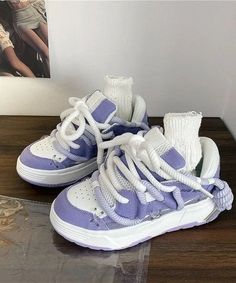 Comfortable Purple Summer Sneakers, Purple Lace-up Sneakers For Summer, Purple Sneakers For Spring, Casual Purple Non-slip Sneakers, Purple Synthetic Sneakers For Summer, Casual Non-slip Purple Sneakers, Purple Synthetic Summer Sneakers, Comfortable Purple Sneakers For Spring, Summer Purple Synthetic Sneakers