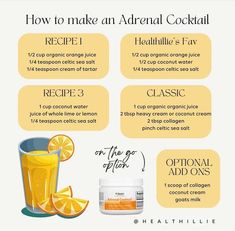 Adrenal Cocktail With Coconut Water, Orange Juice Adrenal Cocktail, Adrenal Cocktail Lemonade, Nighttime Adrenal Cocktail, Adrenal Cocktail Recipe No Orange Juice, Adrenal Mock Tail, Adrenal Cocktail Recipe Benefits, Adrenal Cocktail Benefits, Natural Ozempic Cortisol Cocktail