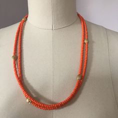 Nwt! Orange And Gold Colored. Orange Beading With Gold Accent Beads. Could Be Worn Long Or Short. Full Chain Length Is- 45”. No Trades Please. Ref-Ml Orange Beaded Necklace, Gold Beaded Necklace, Orange And Gold, Gold Bead Necklace, Old Jewelry, Gold Orange, Gold Accent, Orange Gold, Gold Beads