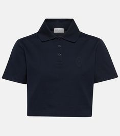 Crop Shirts For Women, Cropped Polo Shirt, Polo Shirt Brands, Cropped Polo, Pique Polo Shirt, Cotton Polo Shirt, Cotton Polo, Poplin Shirt, Logo Embroidery