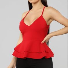 This Top Is Absolutely Adorable! It's Ideal For A Fun Night Out With Your Friends Or A Romantic Evening With Your Significant Other. Condition: Nwt Size: Medium (6) Color: Red Red Baby, Fashion Nova Tops, Romantic Evening, Significant Other, Fashion Tops, A Romantic, Baby Doll, Fashion Nova, Baby Dolls