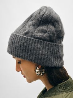 The Cashmere Cable Beanie is a must-have accessory as the temperature drops. It’s designed with a classic cable motif and has a ribbed fold-over cuff that adds structure to the slouchy fit. Consider wearing this final outfit ingredient with nearly any outerwear style in your collection. Details Height 13". One size. 100% Cashmere. Hand wash cold or dry clean. Do not twist or wring. Reshape and lay flat to dry. Warm iron if needed. Style #21045 Cashmere Travel Wrap, Camel Style, Cowboy Ankle Boots, Denim Hat, A Perfect Circle, Wrap Sweater, Sweater Sale, Winter Accessories, Nordic Style