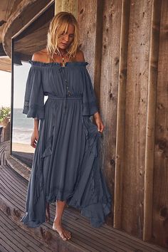 Cheap Flowy Beach Midi Dress, Cheap Flowy Maxi Dress, Affordable Flowy Chiffon Dress With Short Sleeves, Luxury Flowy Chiffon Dress For Spring, Casual Flowy Maxi Dress, Affordable, Cheap Flowy Long Maxi Dress, Cheap Casual Flowy Boho Dress, Cheap Elegant Flowy Maxi Dress, Dark Blue Dress Boho