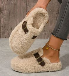 Latest Ladies Shoes, Cute Uggs, Fluffy Shoes, Half Shoes, Felt Shoes, Shoes Heels Classy, Walk In My Shoes, Cute Flats, Sheepskin Boots