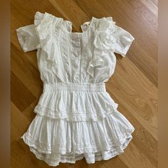 Excellent Condition, No Stains 100% Cotton Hand Wash Cold Separately Inside Out With Mild Detergent Line Dry Cool Iron On Reverse Side If Needed White Ruffle Dress, Ruffle Dress, Inside Out, Color White, Hand Wash, Midi Dress, Mini Dress, Womens Dresses, Dresses