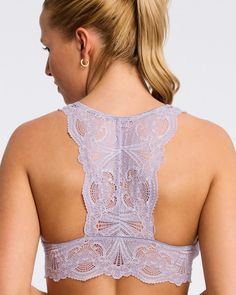 Say hello to the lace bralette of your dreams! This full-coverage racerback bra skips the pads and wires so you can pull it on and feel your best. Made of intricate scalloped lace with a soft cotton cup lining. | Belle Epoque Bralette Lingerie for Women by Fleur't from Wantable Racerback Bra, Scalloped Lace, Dreamy Dress, Lace Bralette, Find Your Style, Say Hello, Sweater Jacket, Bralette, Dress Shop