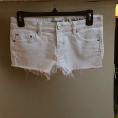 Never Worn! No Stains And No Flaws! 2 Inch Inseam. They’re Stretchy Too White Stretch Mid-rise Jean Shorts, Stretch Mid-rise White Jean Shorts, White Stretch Cutoff Jean Shorts, White Stretch Mid-rise Shorts, White Cutoff Shorts For Vacation, White Jean Shorts For Vacation, Short Shorts, Jean Shorts, Checks