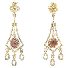 An exceptional pair of 18-karat yellow gold earrings featuring a natural 5.10-carat diamond. These stunning diamond chandelier earrings, which have a delicate cascade of diamonds, will make you glow and dazzle. Diamond Chandelier Earrings, Diamond Chandelier, Yellow Gold Earrings, Yellow Gold Earring, Chandelier Earrings, Dream Life, Natural Diamonds, Gold Earrings, Diamond Earrings