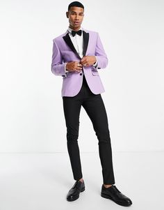 ASOS DESIGN skinny tuxedo suit jacket in lilac | ASOS Spring Purple Fitted Suits, Purple Notch Lapel Tuxedo For Formal Occasions, Purple Notch Lapel Tuxedo For Semi-formal Occasions, Purple Notch Lapel Tuxedo For Semi-formal, Purple Notch Lapel Tuxedo For Semi-formal Events, Purple Notch Lapel Blazer For Spring, Purple Formal Blazer For Spring, Purple Spring Formal Blazer, Purple Fitted Tuxedo With Notch Lapel