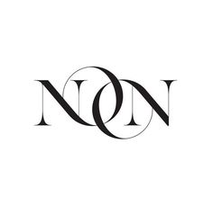 the letter nn is made up of black and white letters on a white background