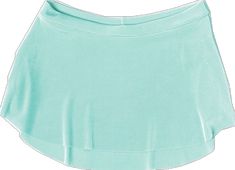 a women's light blue skirt with ruffles on the bottom and side