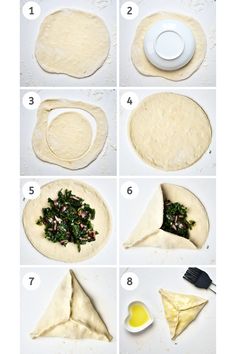 the steps to make tortilla with spinach and cheese