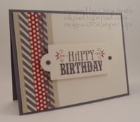 a birthday card with a tag on it