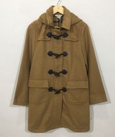 "*ITEM: Vintage Brooks Brothers Wool Coat Peacoat Jacket Large Vintage 1990s Brooks Brothers Classic Peacoat Coat Jacket Size L *ITEM DETAILS: 👇🏻 Please be aware that all vintage items will usually show a few signs of wear or fading due to age, but anything visible such as stains or holes, and serious flaws have been photographed.For any further information on this item please contact us and we will be happy to help. *SIZE: LARGE *ACTUAL SIZE MEASUREMENT: 👇🏻 *PIT TO PIT(WIDTH):21\"INCHES *LE Retro Long Coat For Fall, Classic Hooded Pea Coat For Fall, Vintage Khaki Fall Outerwear, Retro Khaki Outerwear For Fall, Vintage Long Sleeve Parka For Fall, Vintage Double-breasted Outerwear For Fall, Retro Fall Parka With Pockets, Fall Vintage Long Sleeve Parka, Retro Long Sleeve Pea Coat For Fall