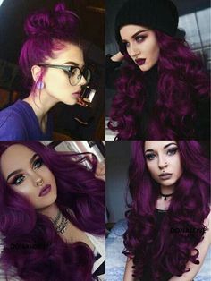 Hair Color Plum, Purple Ombre Hair, Plum Hair, Gorgeous Hair Color, Black Hair Color, Hair Color Purple, Ombre Hair Color