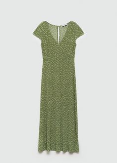 Textured printed dress - Woman | MANGO USA