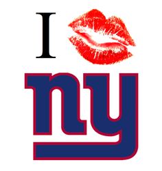 i love new york with lipstick on it and the word ny in red, white and blue