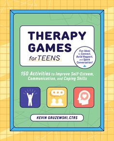 Build teen self-esteem and communication skills with 150 simple, effective therapy games Planning thoughtful and productive therapy activities for teens doesn't have to be a complex challenge or require a lot of specialized resources. Therapy Games for Teens makes it easier to reach them, with 150 games based in recreation therapy that help teens cope with stress, bullying, grief, anxiety, depression, and more. These fun and inclusive therapy games are designed specifically with teens in mind. S Therapy Games For Teens, Recreation Therapist, Therapy Activity, Recreation Therapy, Therapy Games, Activities For Teens, Self Exploration, Games For Teens, Activity Ideas