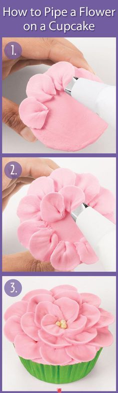 how to make a flower out of cupcakes