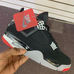 Jordan 4 Bread All Sizes Hit Me Up All Size Business No Games Hit Me Up Air Jordan 4 Black With Red Sole For Sports, Casual Black Air Jordan 4 With Red Sole, Black Air Jordan 4 With Red Sole, Air Jordan 4 Black With Red Sole For Streetwear, Casual Black Air Jordan 4 With Round Toe, Casual Black Low-top Air Jordan 4, Black Air Jordan 4 Casual Sports Shoes, Casual Black Air Jordan 4 With Boost Midsole, Casual Black Air Jordan 4 For Sports