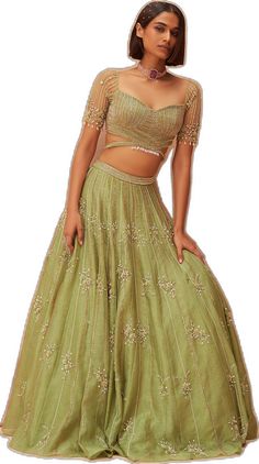 Bollywood Style Hand Embellished Green Sharara, Green Hand Embellished Bollywood Sharara, Anarkali Green Hand Embellished Choli, Hand Embellished Green Bollywood Sharara, Pista Green Hand Embellished Festive Sets, Hand Embellished Pista Green Festive Set, Festive Hand Embellished Pista Green Set, Festive Hand-embellished Pista Green Set, Green Hand Embellished Lehenga For Reception