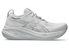 Women's GEL-NIMBUS 26 | Concrete/Pure Silver | Running Shoes | ASICS Asics Running Sneakers With Arch Support, Asics Sneakers With Arch Support For Errands, Asics Sneakers With Arch Support For Light Sports, Asics Sneakers With Arch Support For Jogging, Asics Sneakers For Jogging With Arch Support, Asics Running Shoes With Gel Cushioning For Light Sports, White Asics Running Shoes With Arch Support, Asics Running Shoes With Arch Support For Jogging, Asics Dynamic Running Shoes With Gel Cushioning