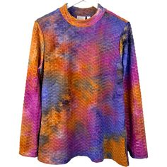 Nwt Logo Lori Goldstein Womens L Tie Dye Long Sleeve Knit Shirt Top Blouse Is “Yummy Material” =Very Soft Size - L Condition - Never Been Worn New! Textured Crew Neck Tops For Fall, Multicolor Crew Neck Blouse For Fall, Fall Multicolor Crew Neck Blouse, Textured Long Sleeve Tops For Fall, Textured Tops For Layering In Fall, Stretch Textured Knit Blouse, Textured Tops For Fall, Multicolor Long Sleeve Tops For Layering, Fall Crew Neck Purple Blouse