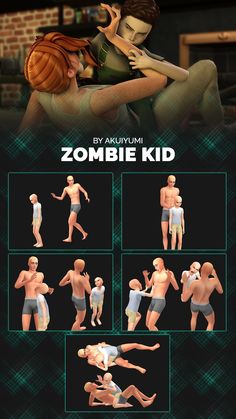 an animation character poses for the zombie kid in this video game, which is being played on