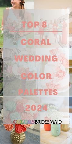 the top 8 coral wedding color palettes for 2012