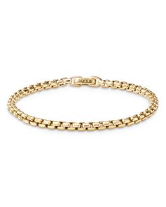 David Yurman 18K Yellow Gold Bel Aire Chain Bracelet Luxury Gold-tone Box Chain Bracelet, Classic Gold-tone Box Chain Bracelets, Gold-tone Box Chain Bracelet For Formal Occasions, Classic Gold-tone Box Chain Bracelet, Luxury Yellow Gold Chain Bracelet With Box Chain, Luxury Yellow Gold Box Chain Bracelet, Classic Gold-tone Chain Bracelet With Box Chain, Gold-plated Yellow Gold Box Chain Bracelet, Yellow Gold Plated Box Chain Bracelet