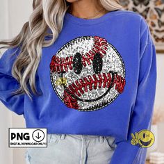 Casual Crew Neck T-shirt With Sequins, Blue Crew Neck Tops With Glitter Print, Blue Glitter Print Crew Neck Tops, Sequin Crew Neck T-shirt, Casual Crew Neck Tops With Glitter Print, Graphic Tee With Glitter Print And Crew Neck, Glitter Print Graphic Tee With Crew Neck, Sporty Crew Neck T-shirt With Glitter Print, Glitter Tshirt