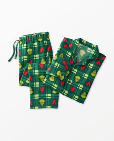 Kids Dr. Seuss Grinch Flannel Pajama Set Grinch Pajamas, Boys Christmas Pajamas, Dr Seuss Grinch, Cozy Sleep, Christmas Pj, Unisex Pajamas, Sensory Friendly, Cindy Lou, Flannel Pajama Sets