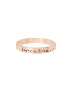 Customizable Graffiti Rings - K Kane Jewelry - K Kane Personalized Inspirational Ring Jewelry, Meaningful Engraved Promise Ring With Engraving Option, Inspirational Personalized Ring Jewelry, Meaningful Promise Ring With Engraving Option, Customizable Rose Gold Promise Rings, Meaningful Engraved Ring For Promise, Personalized Rose Gold Stackable Rings For Promise, Adjustable Engraved Promise Bands, Adjustable Engraved Ring With Text For Promise