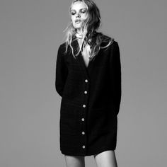 Brand New Chic Winter Mini Dress With Button Closure, Casual Black Knee-length Outerwear, Chic Winter Dresses With Button Closure, Chic Winter Dresses With Pockets, Chic Knee-length Outerwear For Daywear, Zara Black Long Sleeve Cardigan, Zara Black Cardigan For Fall, Black Zara Cardigan For Fall, Zara Black Cardigan For Spring