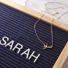 Ready Name Necklace - Nominal Best Selling Jewelry, Arabic Name Necklace, Arabic Names, Calligraphy Name, Letter N, Custom Name Necklace, Drawstring Pouch, Personalized Necklace, Selling Jewelry