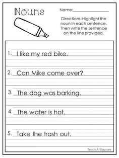 worksheet for reading the words in english