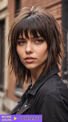 23 Discover Trendy Shaggy Hair Cuts with Bangs: Face-Framing, Peekaboo, Boho Styles & Hair Care Tips Hair Cuts With Bangs, Curly Shag, Medium Shaggy Hairstyles, Rocker Hair, Messy Bob Hairstyles, Shaggy Short Hair, Layered Haircuts For Medium Hair, Shaggy Hair, Choppy Bob