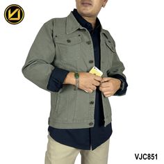 1. Stretchable Seafoam Green Solid Cotton Jacket For Men
2. Fabric Material: 100% Cotton, Model: VJC851,Perfect For: Casual Wear
3.Has a Spread Collor,4 Pocket Button Closure Long Sleeves
4. Available Sizes: L, XL and XXL, Wash Care: Hand/Machine Wash