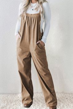 Square Neck Wide Strap Over... Corduroy Overall, Corduroy Overalls, Romper And Jacket, Style Punk, Sweater Material, Inspiration Mode, Swimwear Accessories, Wide Straps, Vintage Chic