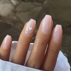 Plain Nails, Custom Press On Nails, Nails Fake, Strong Nails, Neutral Nails, Stick On Nails, Manicure Y Pedicure, Heart Nails, Classy Nails