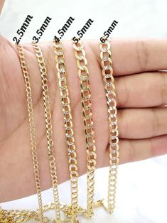 Real 10K Two Tone Pave Yellow and White Gold Diamond Cut - Etsy Serbia Mens Gold Chain Necklace, Cuban Link Necklace, Sparkle Bracelet, Wedding Necklaces, Beach Anklets, Real Gold Jewelry, Gold Armband, Wedding Jewellery Necklace, Gold Chain Necklace