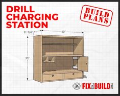 the diagram shows how to build a drill charging station