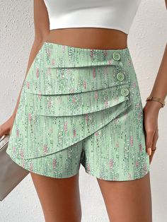 Product Title :Casual Regular Fit Abstract Buckle Shorts Product Measurements cm Size US Waist Bust Hip S 6-8 70-74 88-92 96-100 M 10 75-78 93-96 101-104 L 12 79-84 97-102 105-110 XL 14 85-90 103-108 111-116 XXL 16 91-96 109-114 117-122 Product Details Decoration/Process:Buckle Edition type:Regular Fit Pants Length:Shorts Waistlines:Natural Elasticity:No Elasticity Pants type:Straight pants Silhouette:H-Line Thickness:Regular Size Type:Regular Size Material:Polyester Activity:Daily Pattern:Abstr Como Fazer Short, 60 Fashion, Slim Shorts, Type Of Pants, Straight Pants, Abstract Print, High Waisted Shorts, Short Outfits, Fashion Women