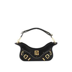 Baguette Bag By Balmain Made Of Leather And Characterized By Decorative Monogram And Gold-Tone Metal Details. Zipper Top Closure, Suede Interior With A Card Slot, Detachable Top Handle For A Hand Or Shoulder Look. Materal: 100% Calf Leather. Made In: Italy. Color: Black. Collection: Spring - Summer 2023. Sku: An0lb814lslx. Width: 32 Cm Height: 15 Cm Depth: 5 Cm Handle Drop: 18 Cm. Modecraze Is An Online Platform That Offers The Best Designer Products From Europe To Customers All Over The World. Designer Shoulder Baguette Bag, Luxury Baguette Bag With Branded Hardware For Shopping, Luxury Baguette Bag With Detachable Handle, Designer Leather Handheld Baguette Bag, Designer Handheld Leather Baguette Bag, Luxury Baguette Bag With Detachable Strap, Luxury Handheld Baguette Bag With Gold-tone Hardware, Luxury Handheld Baguette Bag, Designer Leather Baguette Bag With Branded Hardware