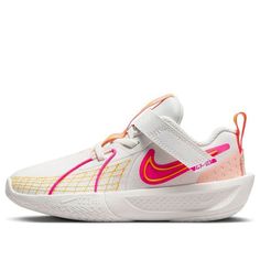 (PS) Nike Air Zoom GT Cut 3 'Summit White Arctic Orange' FD7034-102 White Scratch-resistant Sneakers For Training, White Scratch-resistant Basketball Shoes For Training, White Scratch-resistant Sneakers For Light Sports, Air Zoom, Nike Air Zoom, Volleyball, Nike Air, Nike, Orange