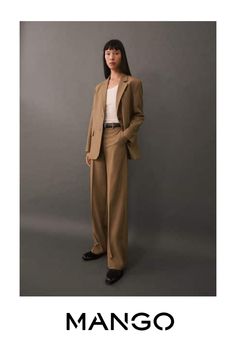 Take advantage of the best discount of the year with Black Friday, Flowy fabric, Long design, Suit style, Wide-leg design, Two side pockets, Loops, Concealed button, hook and zip fastening, Dart detail, Co-ord, The model is 1.77 tall and is wearing a size 36 Brown Suits, Smart Trousers, Suit Style, Total Look, Professional Outfits, Trouser Suits, Medium Brown, Neck Collar, Double Breasted Suit Jacket