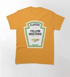 an orange t - shirt with the words classic yellow mustard on it