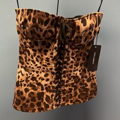 Dolce And Gabbana Leopard Print Drill Shaper Corset With Laces Size 40 (Usa 4) Leopard Print Festival Outfit, Cheetah Print Clothes, Dolce And Gabbana Leopard, Leopard Print Clothes, Animal Print Clothes, Cheetah Print Outfit, Leopard Clothes, Leopard Corset, Leopard Print Corset