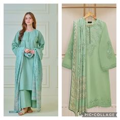 Original aghanoor Brand new Color-pista green Sizes - medium and large available  Fabric- Lawn 3 piece embroidered lawn suit Introducing our vibrant and fashionable embroidered lawn shirt with pant and dupatta perfect for adding a touch of elegance and style to your wardrobe. Made from high-quality lawn fabric, this shirt offers comfort and breathability, making it an ideal choice. Length : 43" Pants Fabric : Lawn Dupatta Fabric : Lawn Green Cotton Long Sleeve Salwar Kameez, Unstitched Pista Green Cotton Lawn Suit, Green Cotton Lawn Suit For Summer, Semi-stitched Green Naqshi Dupatta, Green Anarkali Salwar Kameez With Naqshi Detailing, Green Anarkali Salwar Kameez With Naqshi, Spring Pista Green Kurta With Dupatta, Green Embroidered Cotton Palazzo Set, Festive Green Naqshi Salwar Kameez