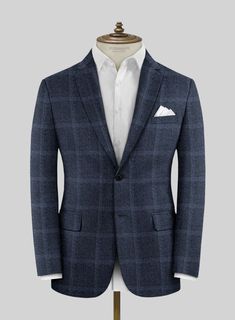 Step into a realm where exclusivity is honed into an art form with our Loro Piana Lucrezia Wool Jacket. Crafted from the finest wool fabric, this jacket emanates an exquisite plaid design in mesmerizing shades of blue, creating a visually arresting effect and infusing depth and dimension into the ensemble. Whether it's the inaugural boardroom meeting or a celebratory evening, this jacket proves to be a steadfast companion, effortlessly adapting to the diverse chapters of life.  Choice of the Eli Brown Tweed Suit, Herringbone Tweed Jacket, Tweed Pants, Purple Suits, Denim Suit, Herringbone Tweed, Beautiful Suit, Tweed Suits, Linen Suit